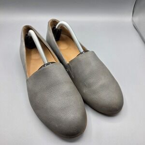 Dansko Larisa Loafers Womens 37 Gray Leather Comfort Slip On Shoes